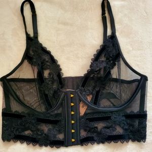 NWT black lace bra
